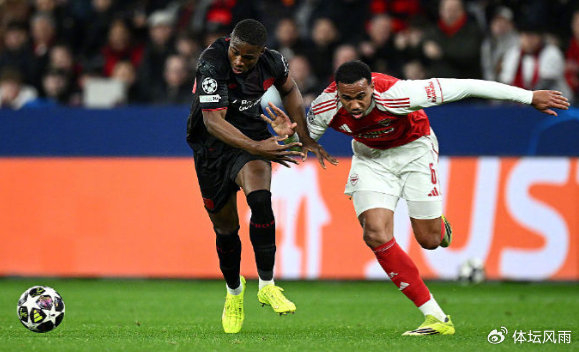 勒沃库森主场1-1逼平阿森纳 欧冠18决赛悬念延续